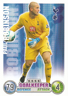 Paul Robinson Tottenham Hotspur 2007/08 Topps Match Attax #273